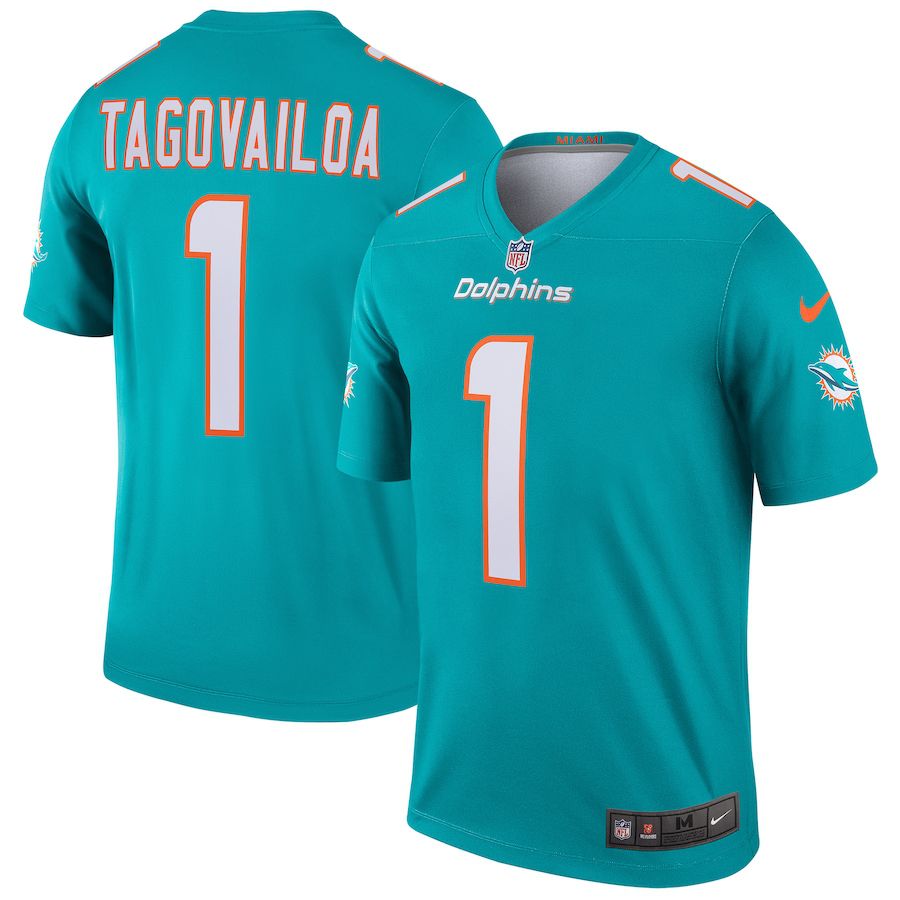 Men Miami Dolphins #1 Tua Tagovailoa Nike Green Legend NFL Jersey->miami dolphins->NFL Jersey